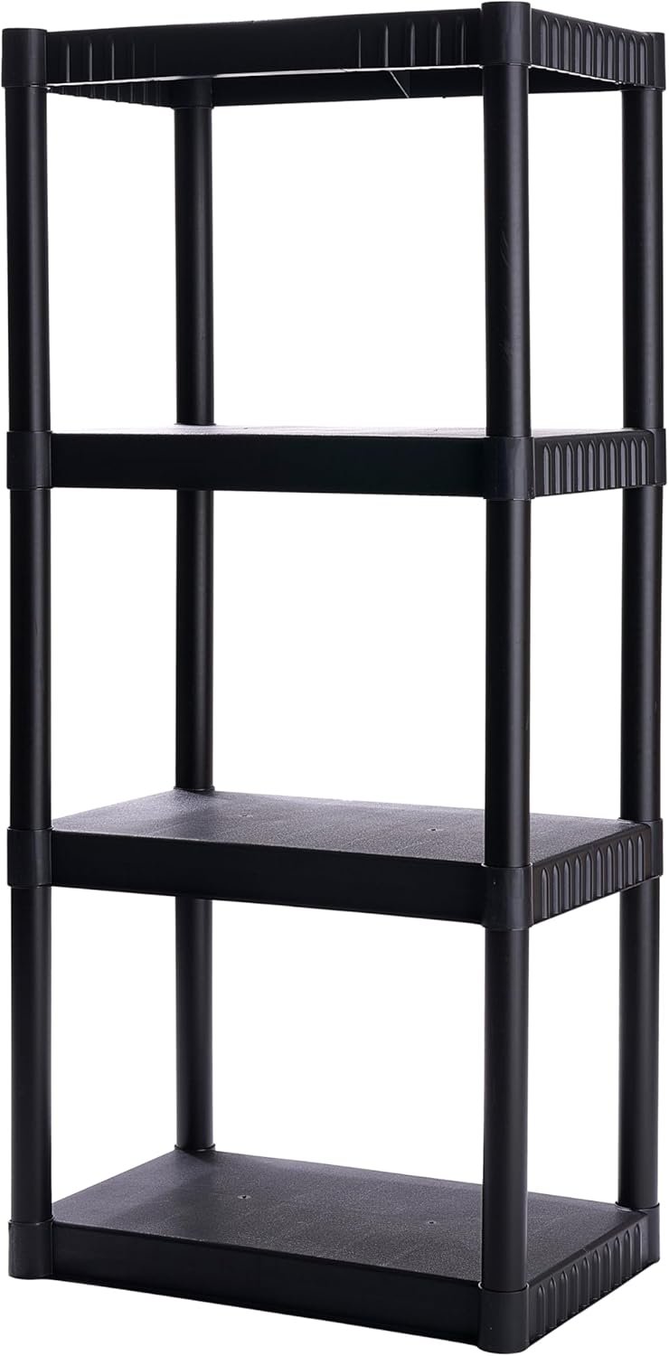 Plano plastic shelves 4-tier storage unit complete review 2025