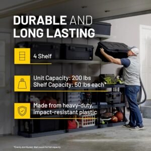 Plano 4-Tier Plastic Shelves Review: Tool-Free Storage for Garage, Closet, or Pantry