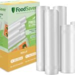 FoodSaver vacuum sealer bag rolls 5-pack custom-length 8 inch and 11 inch BPA-free heat seal rolls for airtight freezer storage