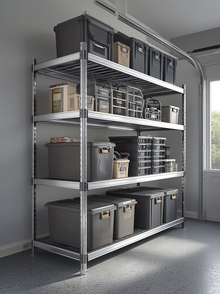 1500-lb Wire Shelving Rack Review: Amazon Basics 5-Shelf Unit (With Wheels) 2 storage shelving in action