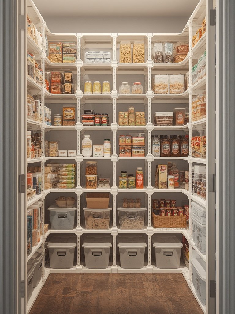 plastic shelves in action