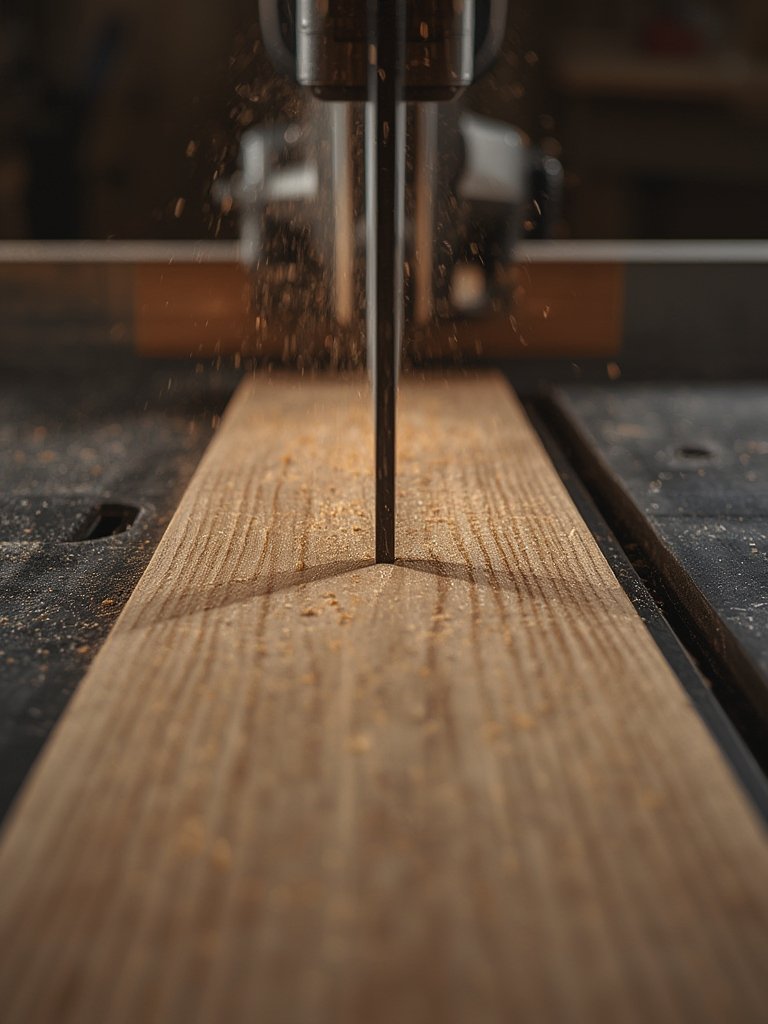 how is wood cut when ripping with a table saw - Illustration 2