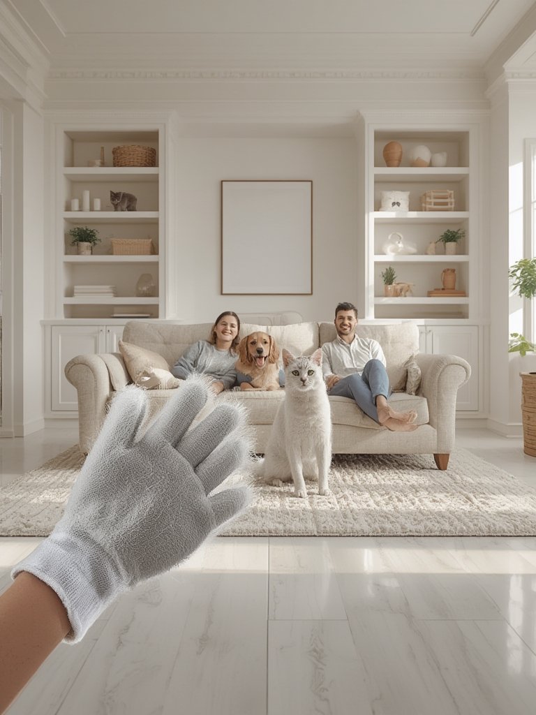 pet hair remover glove - Illustration 3