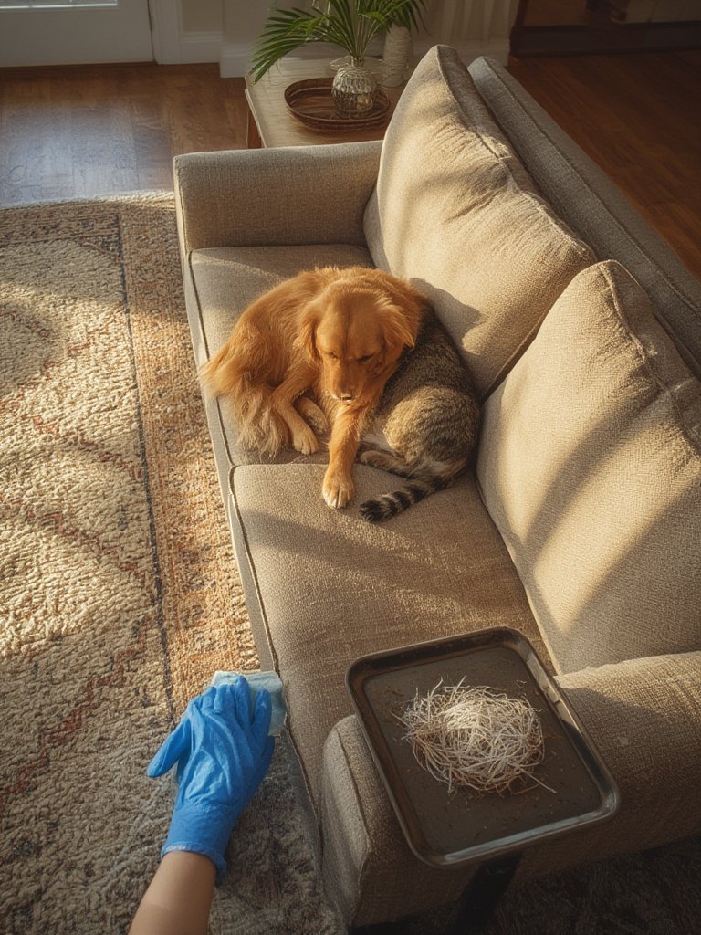 pet hair remover glove - Illustration 3