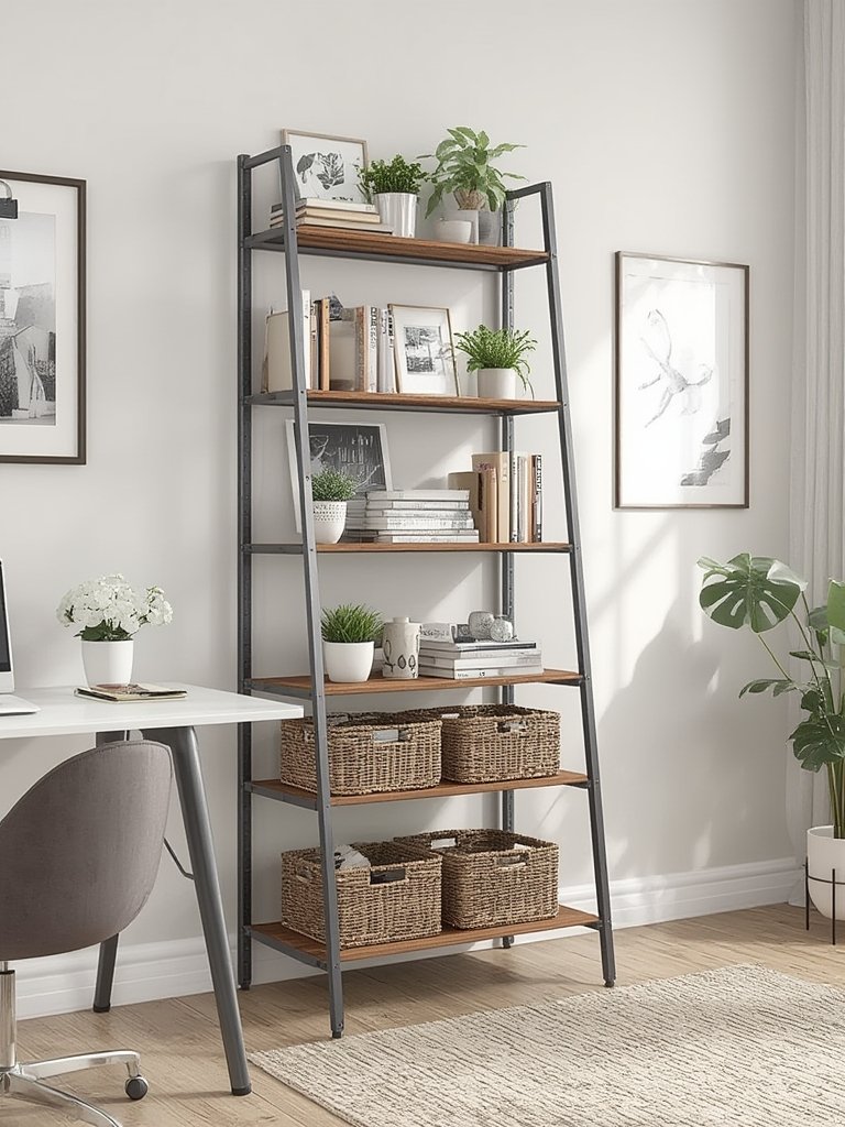 VASAGLE Ladder Shelf Review: Good Value for Small Spaces? 2 ladder shelf in action