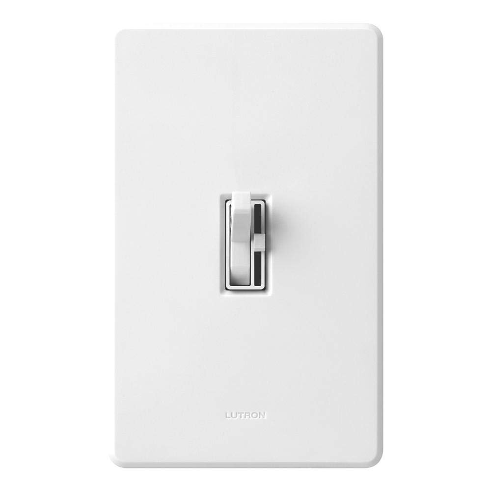 Lutron Ariadni/Toggler LED+ dimmer switch with toggle and side slider for flicker-free LED lighting control (single-pole or 3-way)