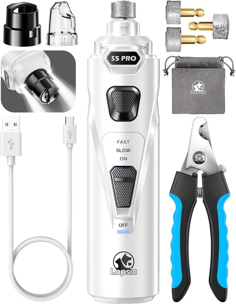 LOPSIC Dog Nail Grinder: Trim Nails Quietly Without Stress, Splintering, or Cutting the Quick 19 71Y1TSnSe5L. AC SL1500 HearthSide Picks