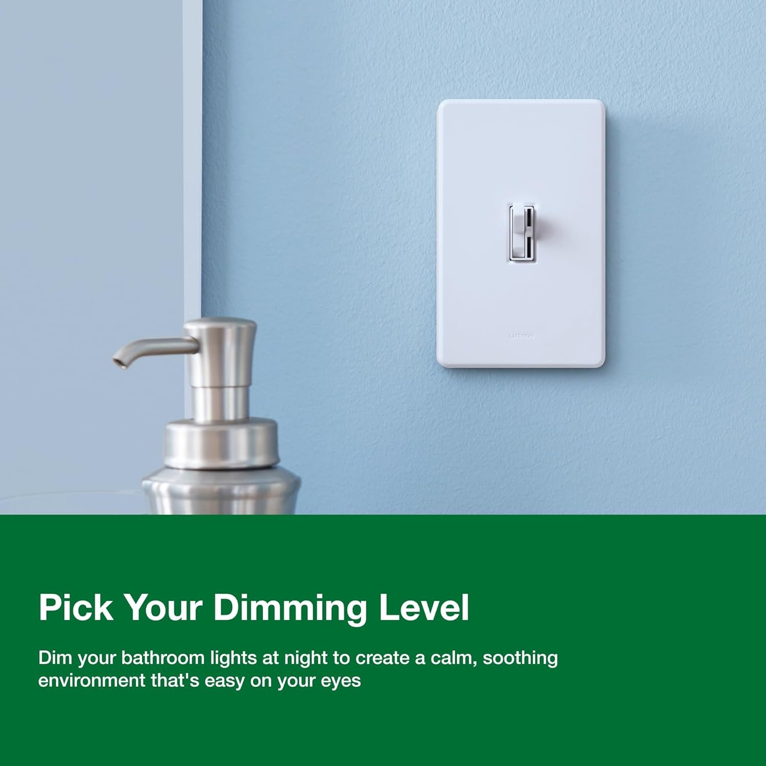 Lutron Ariadni/Toggler LED+ dimmer switch with toggle and side slider for flicker-free LED lighting control (single-pole or 3-way)