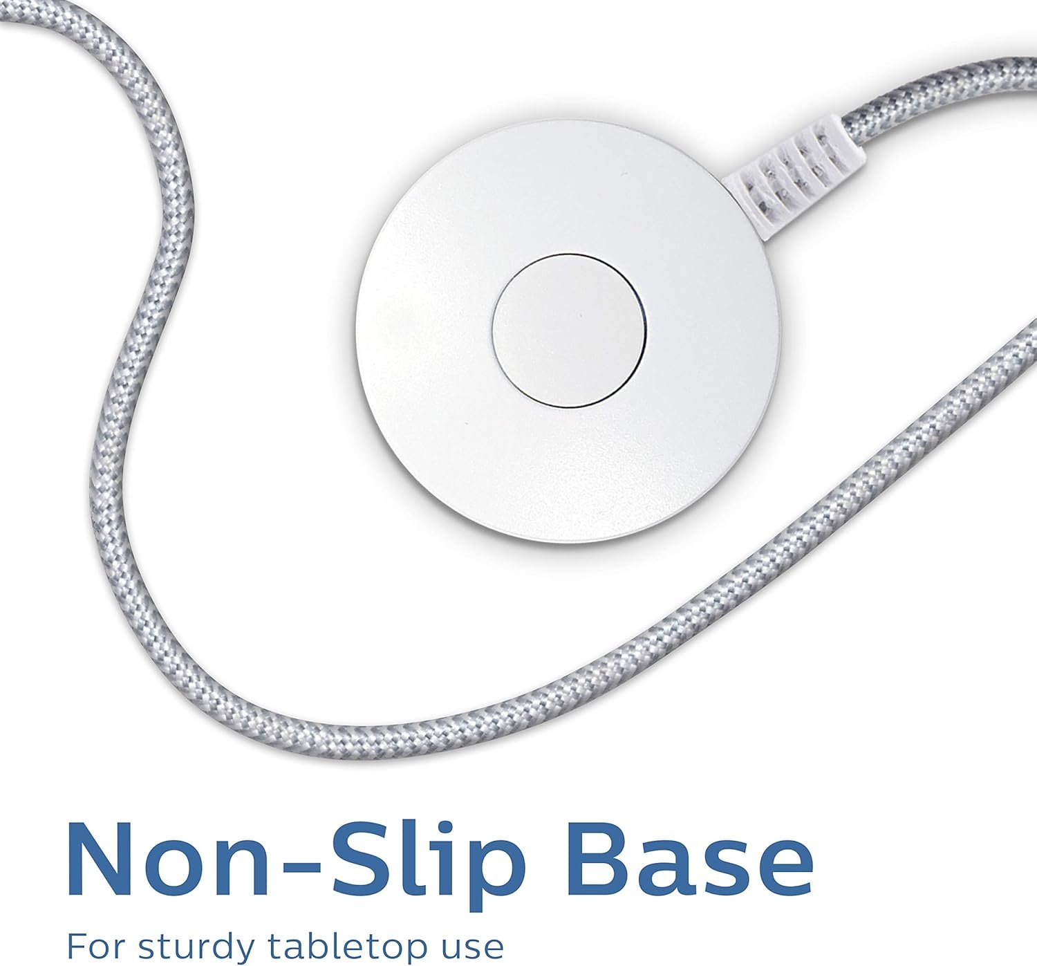 Philips 6ft braided extension cord with grounded plug on/off power switch slip-resistant base and wall-mount keyhole for indoor use