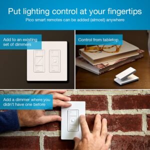 Lutron Caseta smart dimmer switch kit with Pico remote for 3-way lighting control (no neutral required)
