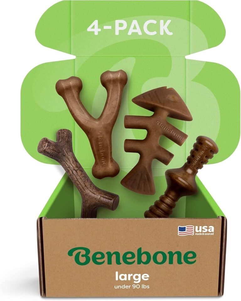 Benebone Large 4-Pack Dog Toys Review: Fewer Destroyed Toys for Aggressive Chewers 1 81VMihICpmL. AC SL1500 HearthSide Picks