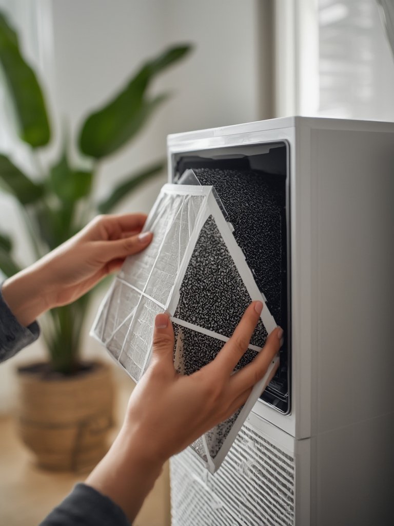 Should You Choose the BLUEAIR Blue Pure 211+ Replacement Filter for Cleaner Air? 2 replacement filter in action