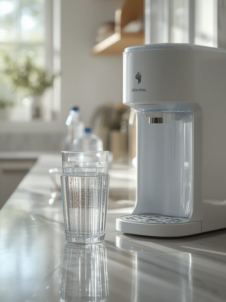 water dispenser in action