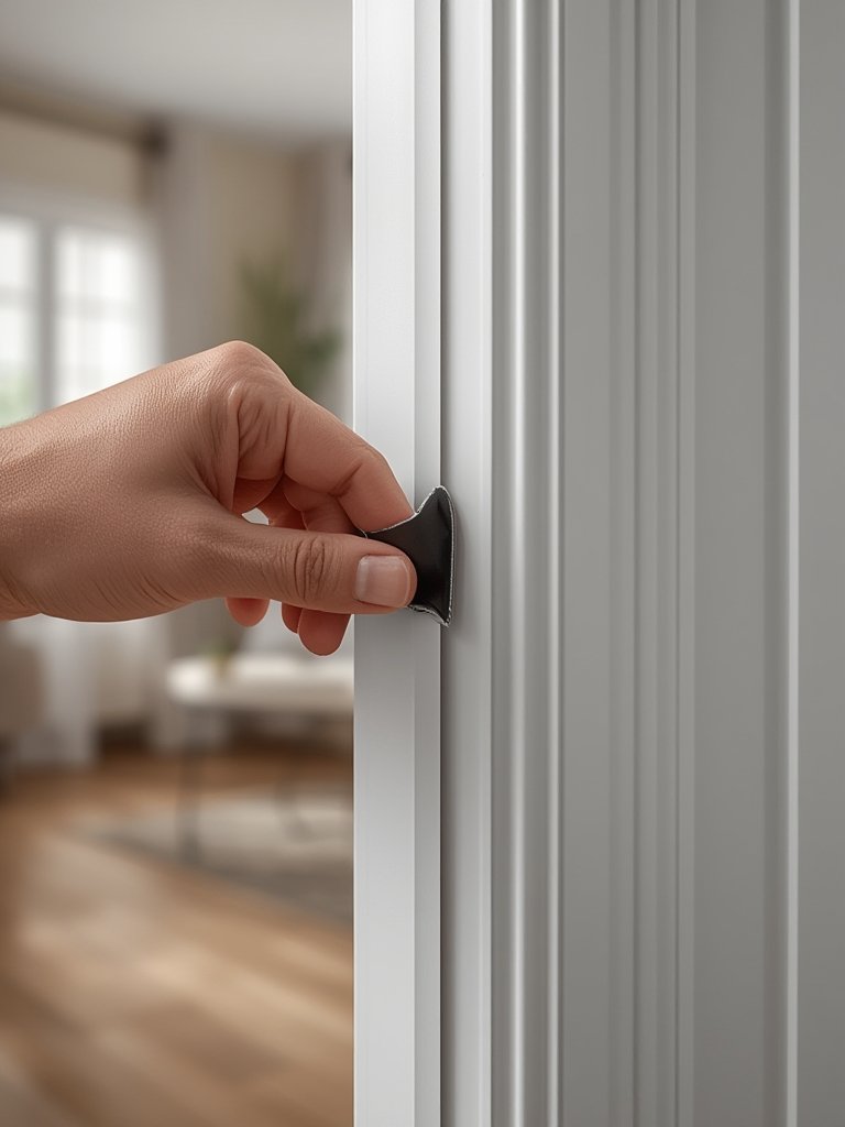 Door Drafts Fix: Frost King EPDM Weatherseal Tape (D-Section) Review & Results 2 weatherseal tape in action