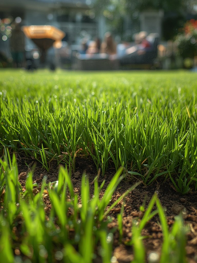 bluegrass seed in action