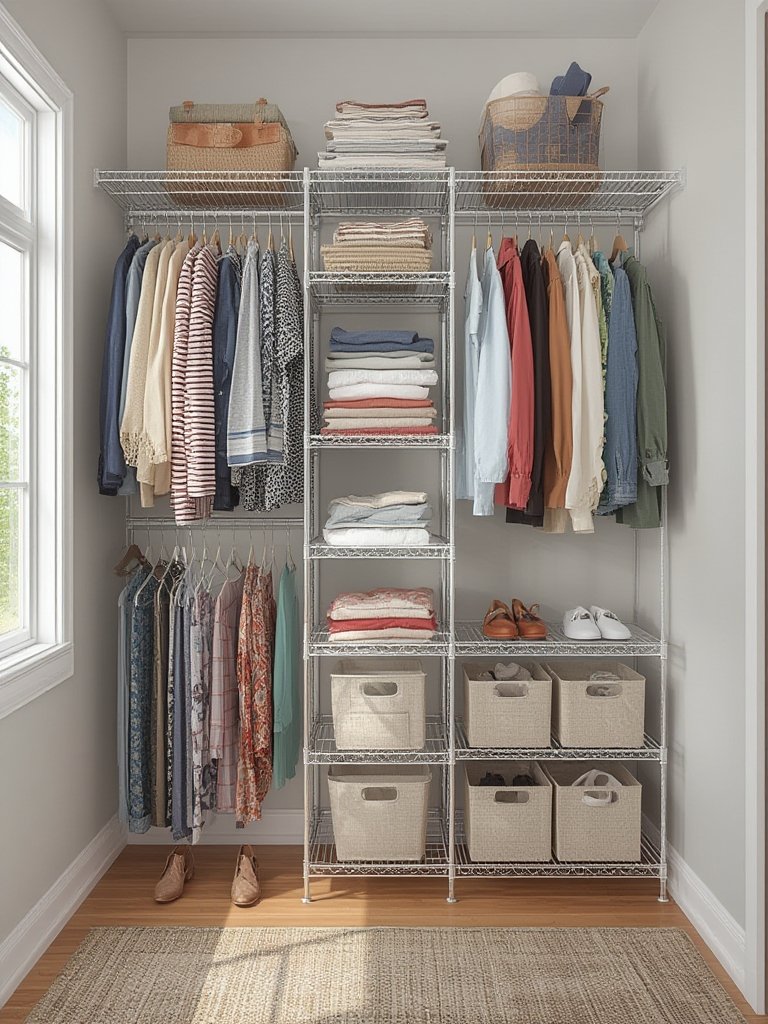 closet organizer in action