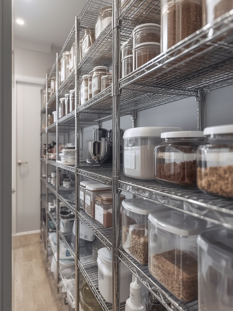 wire shelving in action