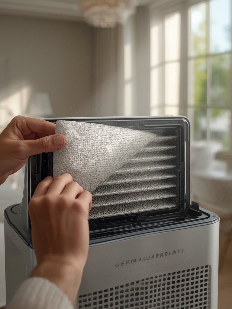 Should You Buy the GermGuardian HEPA Filter B for Wildfire Smoke and Allergies? 2 HEPA filter in action