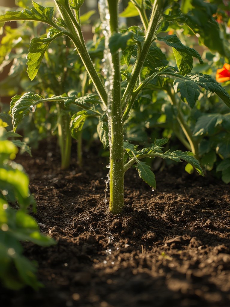 plant fertilizer in action