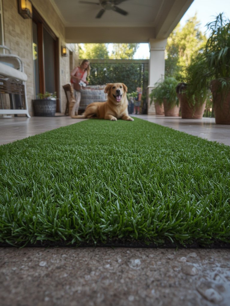 artificial grass in action