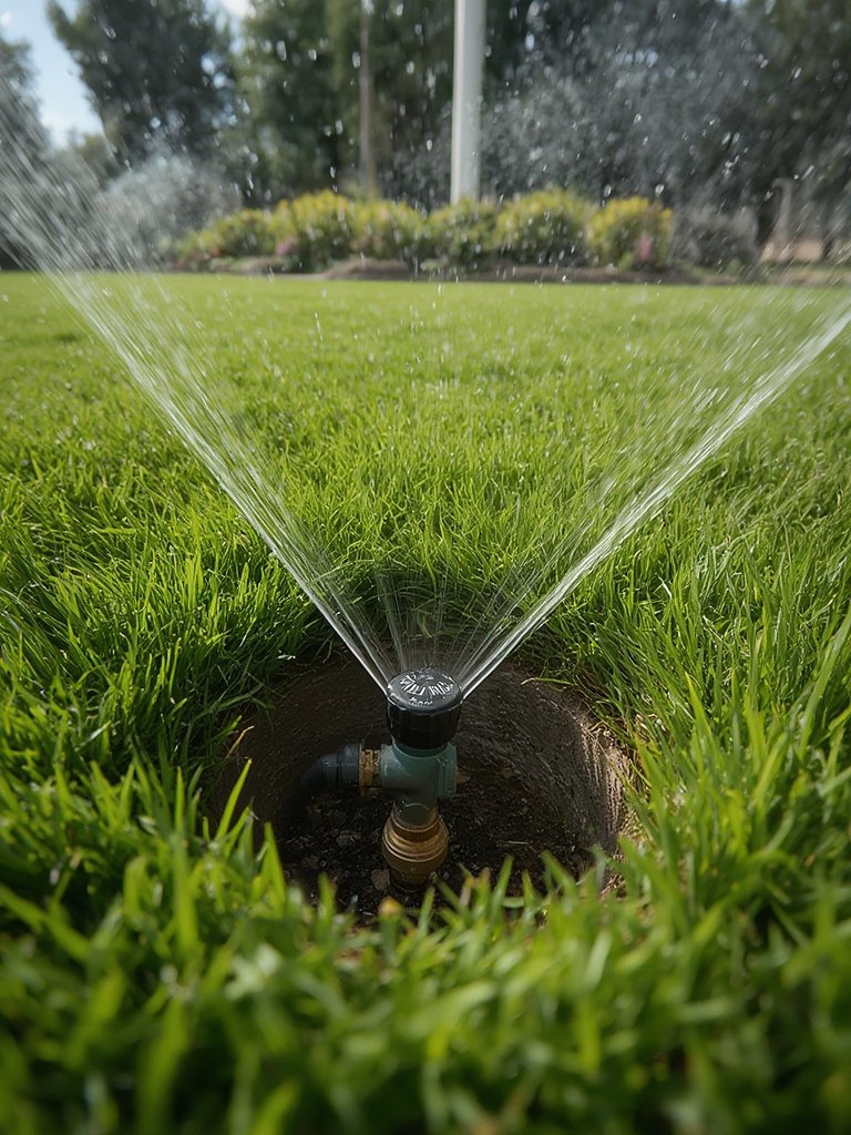 sprinkler valve in action