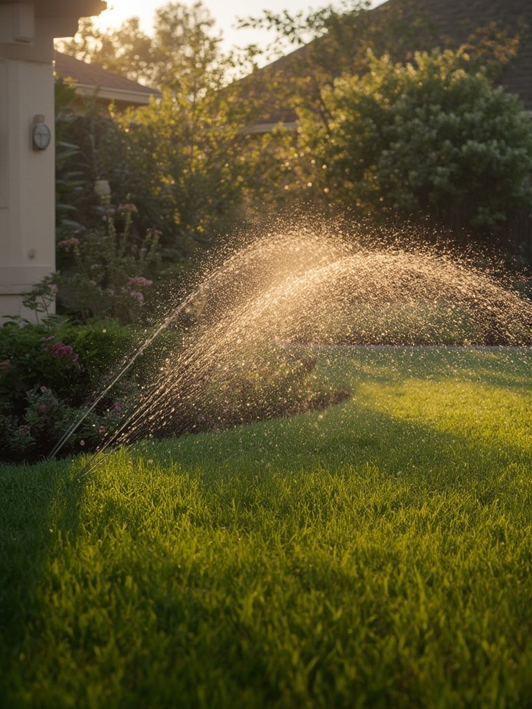 sprinkler timer in action