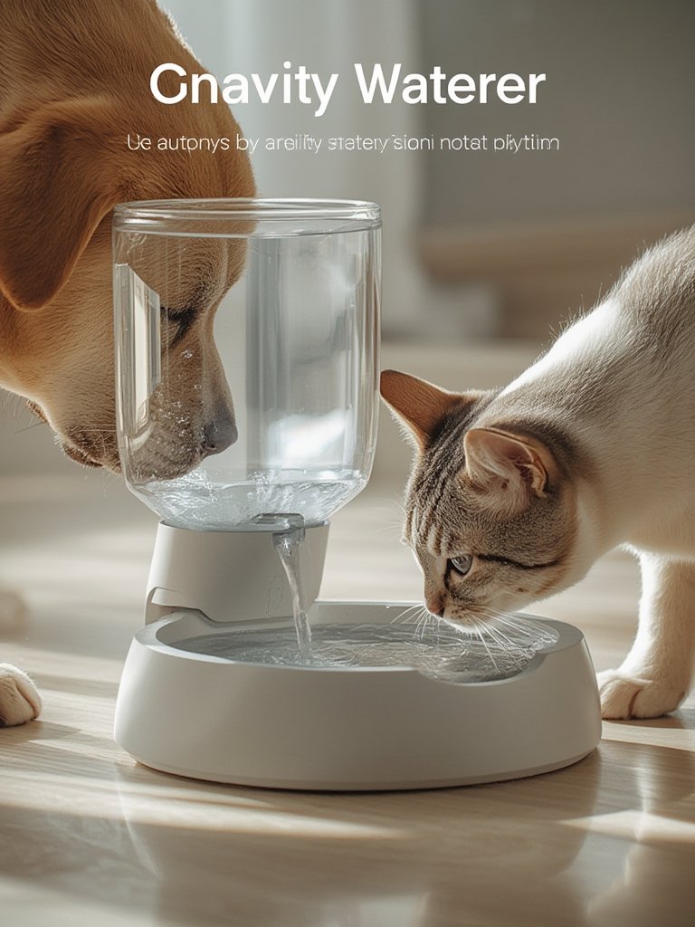 gravity waterer in action