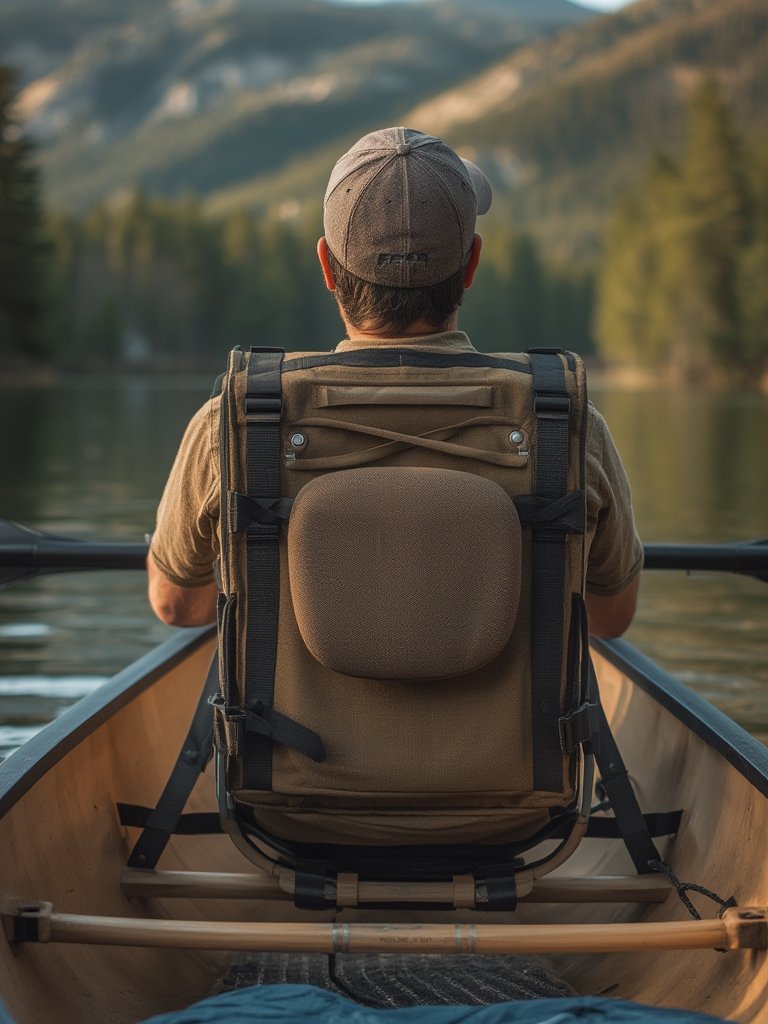 GCI SitBacker Canoe Seat Review: Worth It for Back Support? 2 canoe seat in action