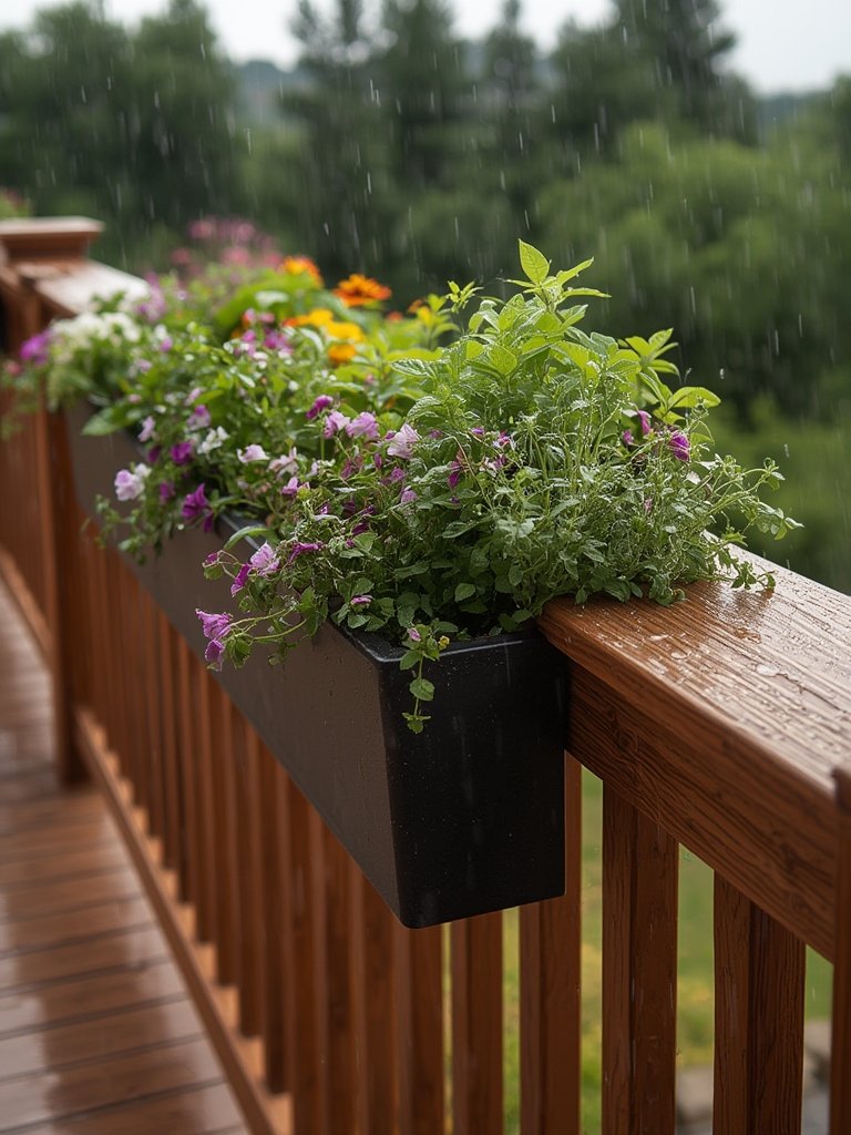 railing planter in action