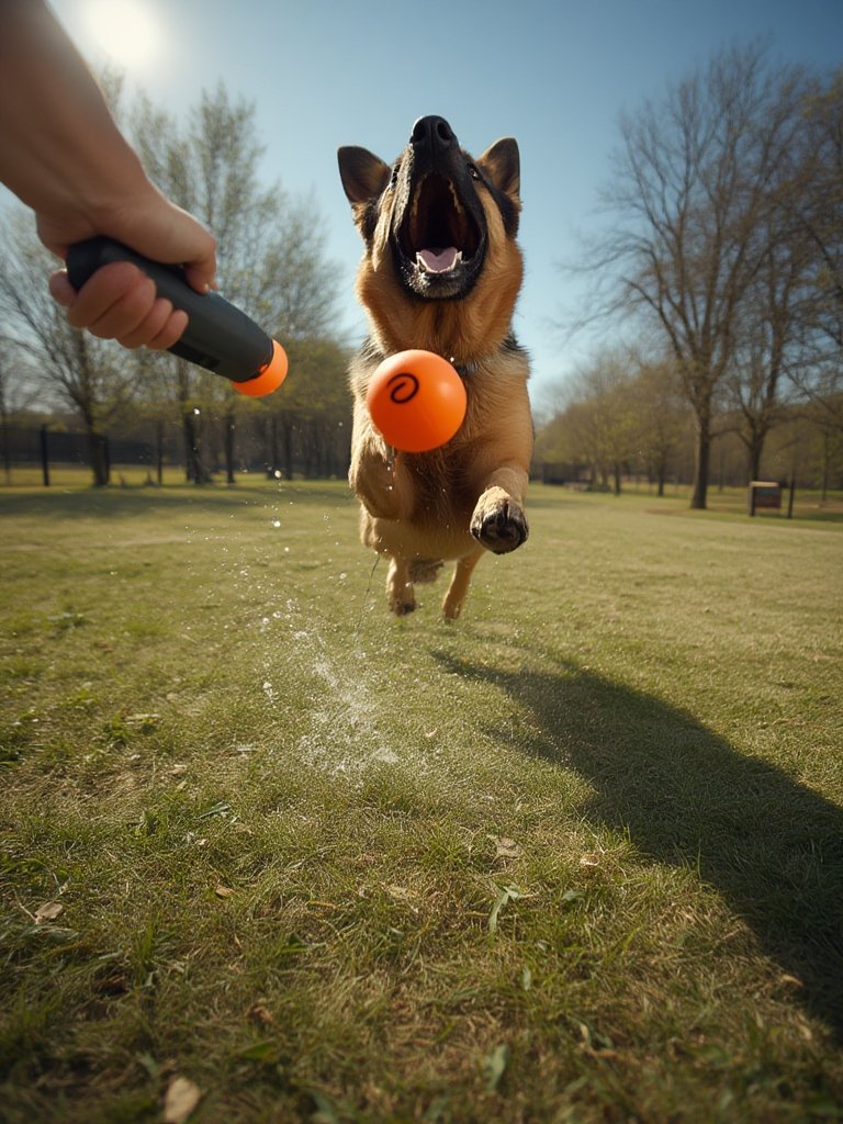 dog launcher in action