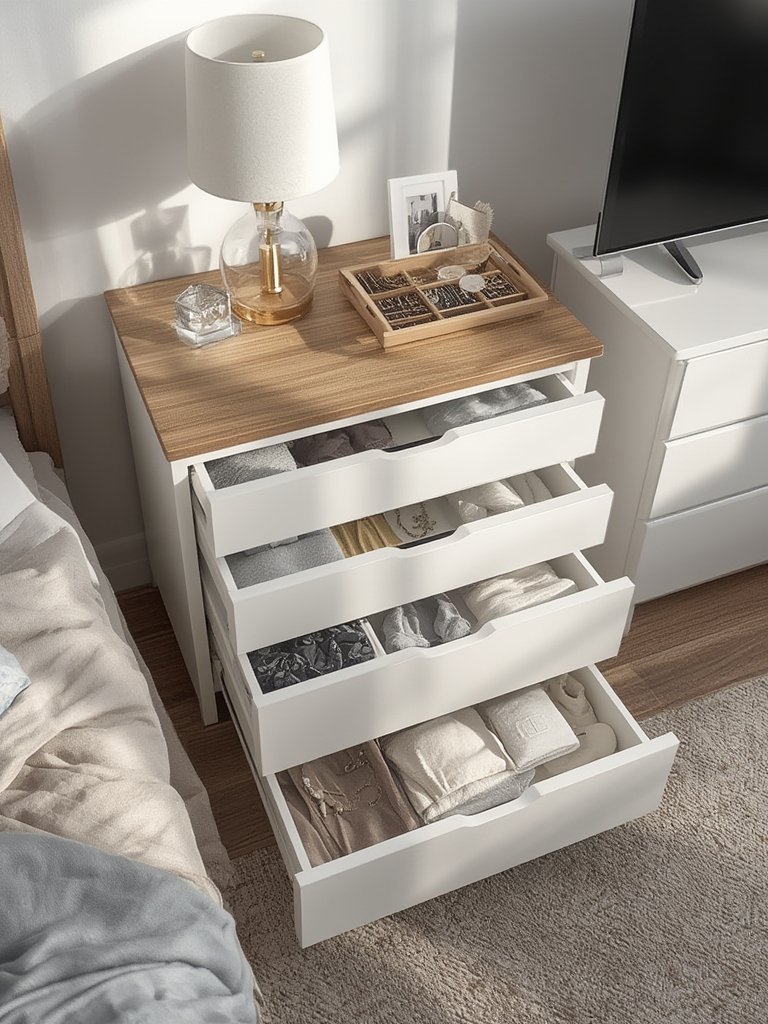 dresser organizer in action