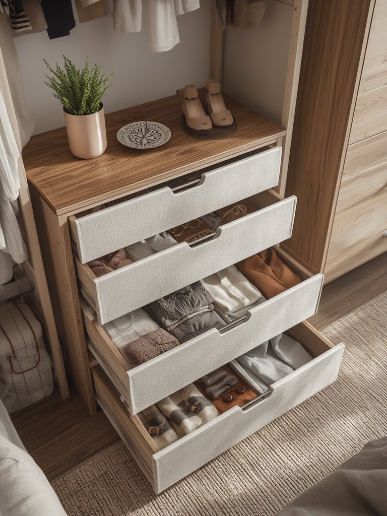 OLIXIS Dresser Organizer Review: Better Bedroom Storage for Small Spaces Without the Bulk 2 dresser organizer in action