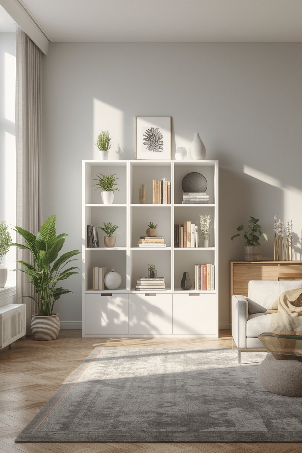bookshelf white product view