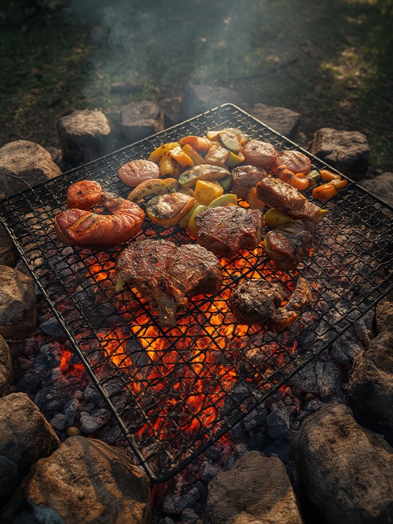 fire grate in action