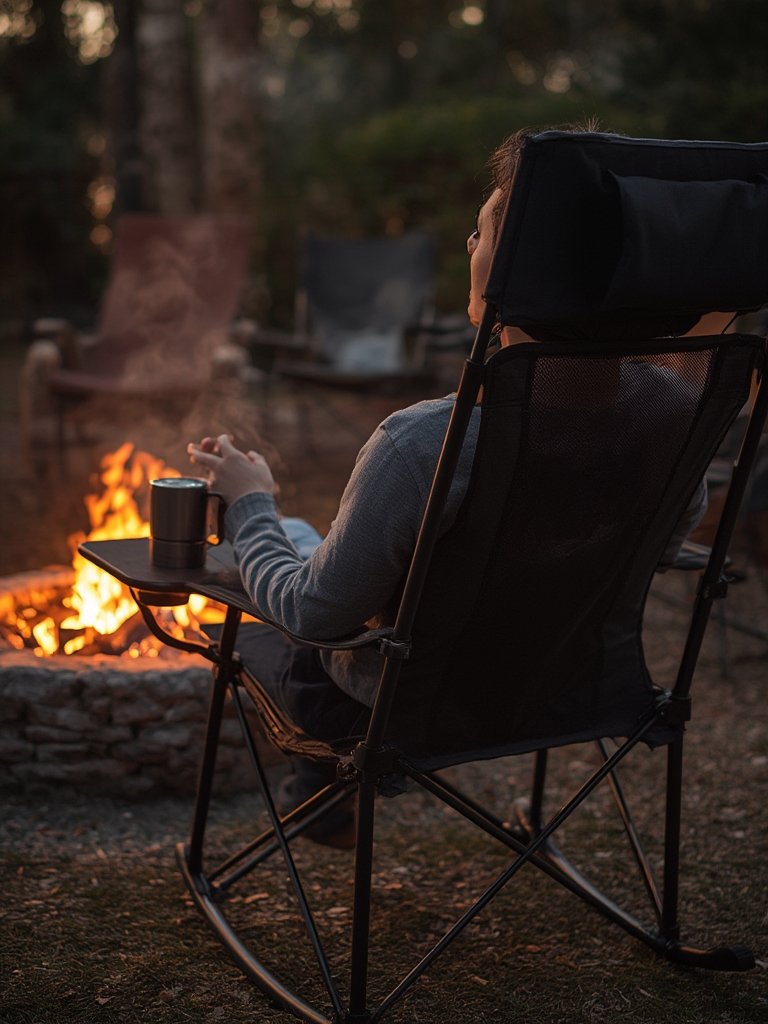 GCI Outdoor Freestyle Rocker XL with Side Table Worth It for Camping and Tailgates? 2 rocking chair in action