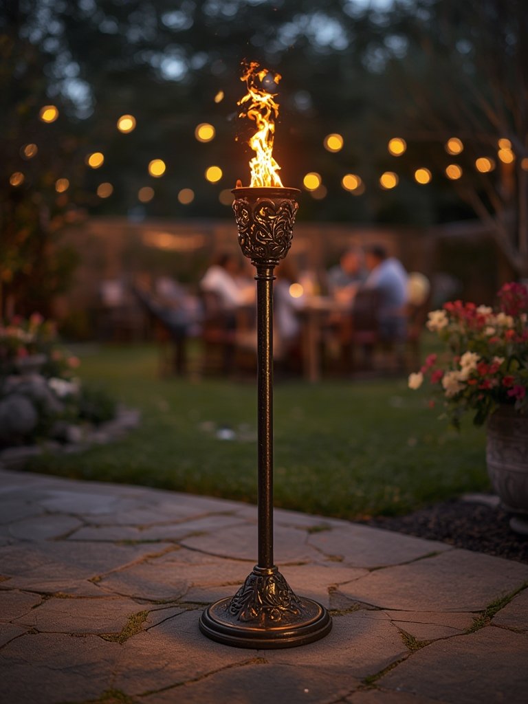 torch stand in action