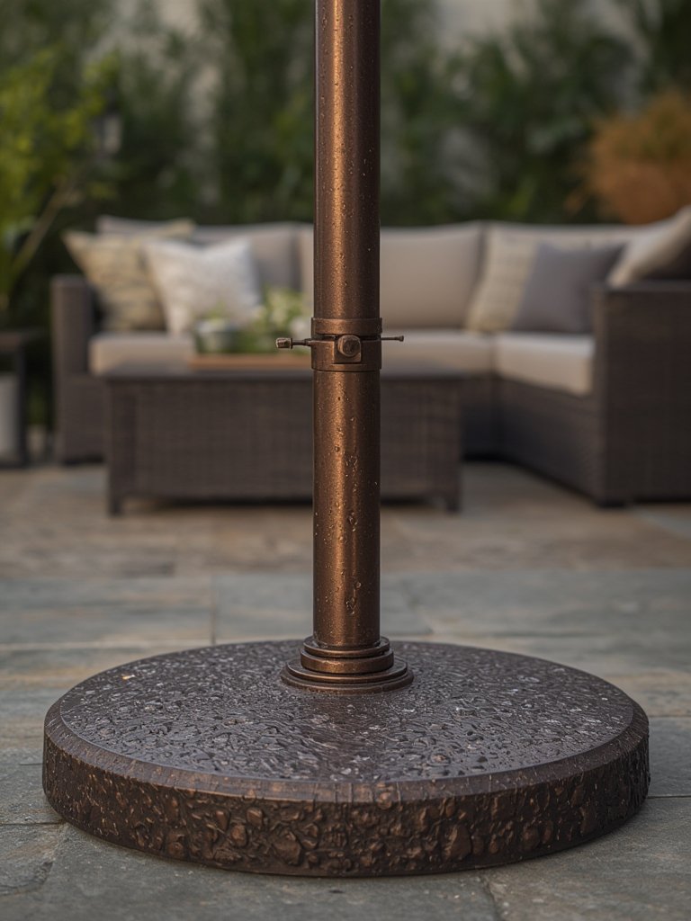 umbrella base in action