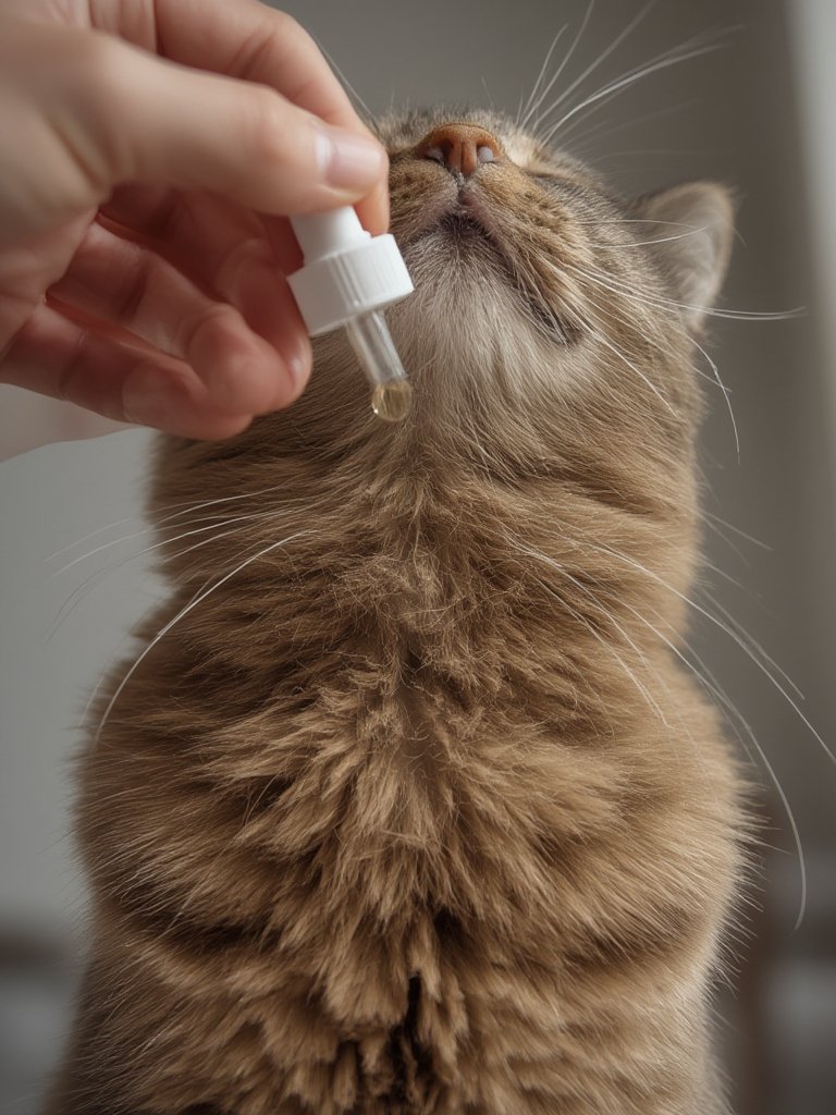 flea drops in action