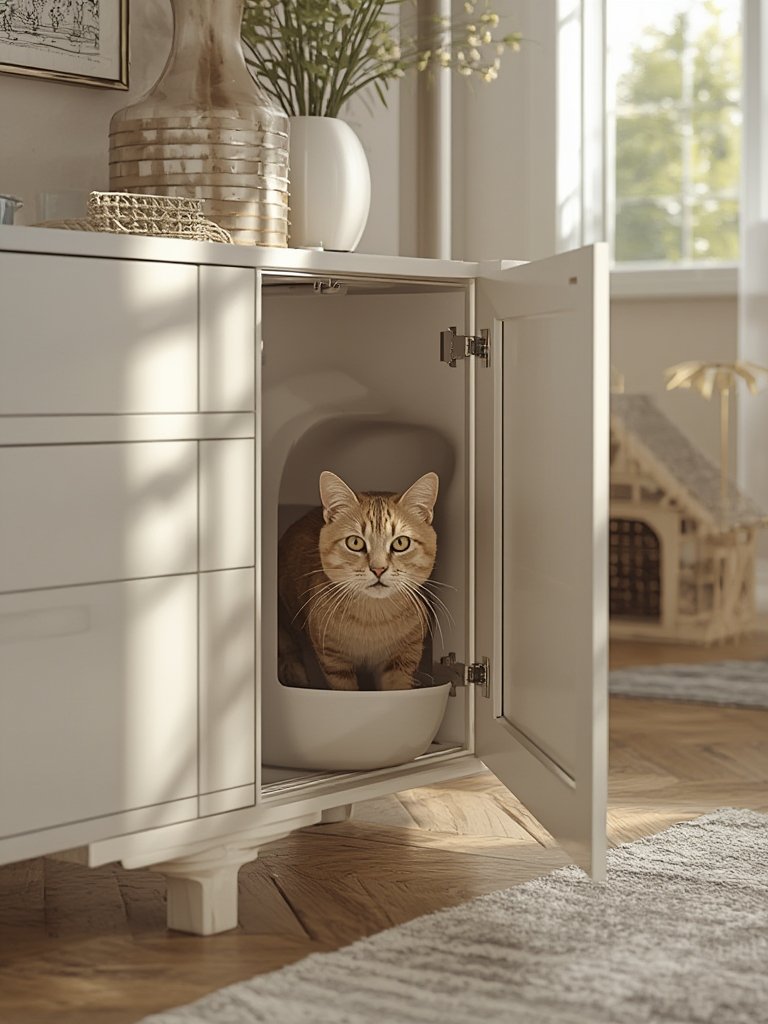 litter enclosure in action