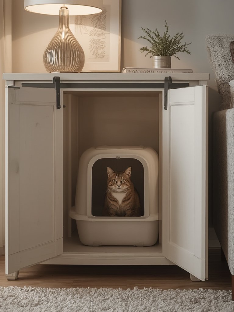 litter enclosure in action