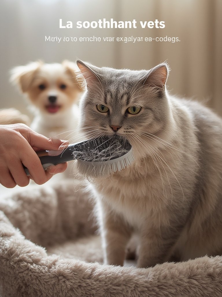 slicker brush in action