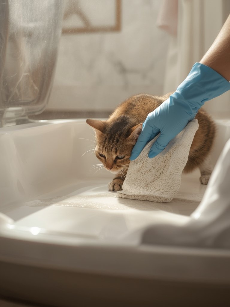 Nature’s Miracle Litter Box Scrubbing Wipes 30Ct for Cat Owners: Are These Litter Wipes Worth It for Easy Cleanup? 2 litter wipes in action
