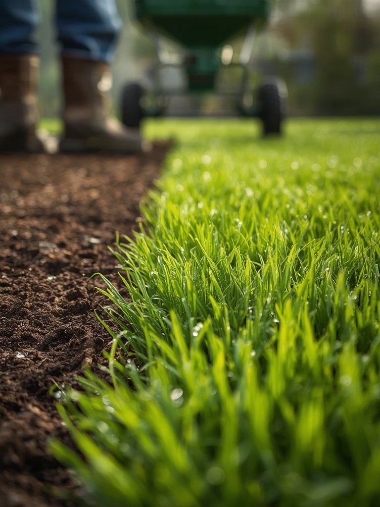 contractors grass in action