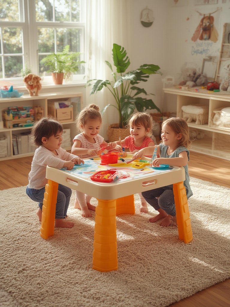 kids table in action