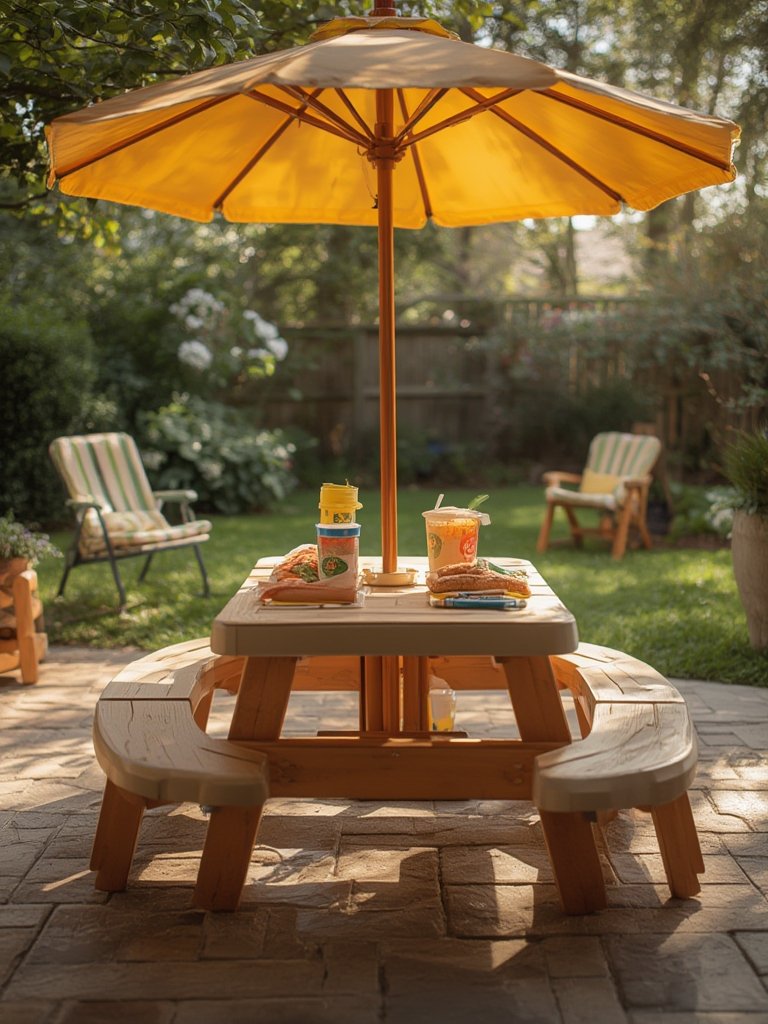 kids picnic in action