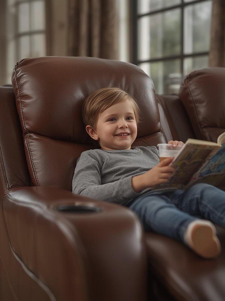 kids recliner in action