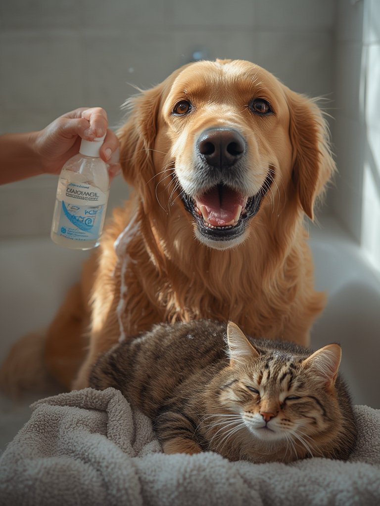 Douxo S3 Pyo Antiseptic Shampoo for Dogs & Cats: Is It Effective for Skin Infections? 2 Antiseptic shampoo in action