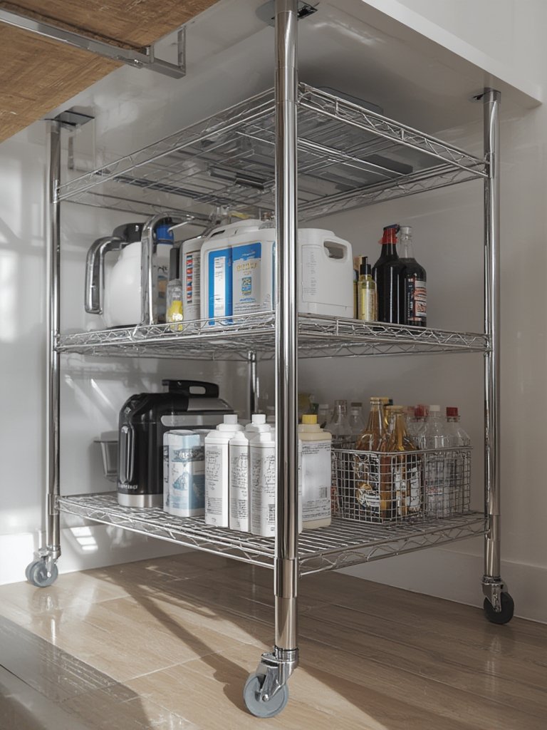 shelving unit in action