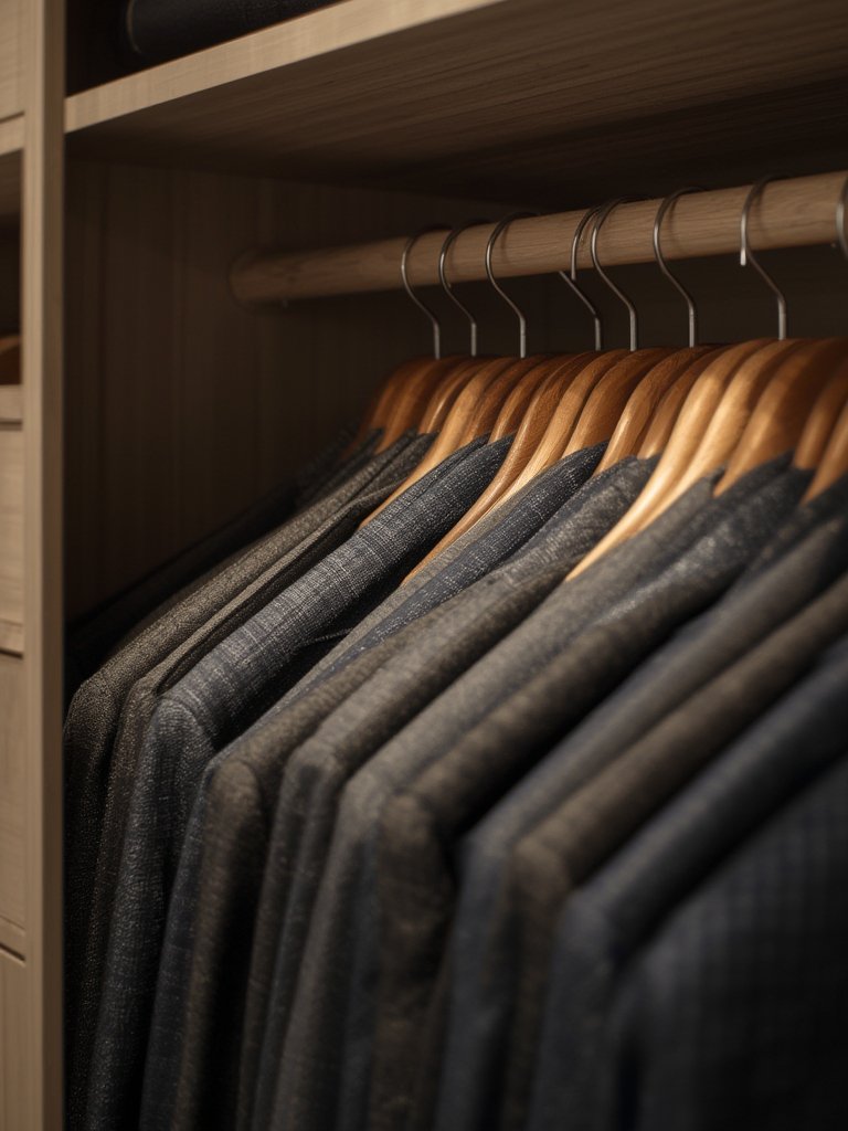 wood hangers in action