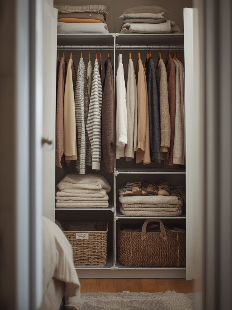 portable closet in action